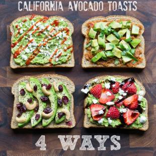 Avocado Toast 4 Ways