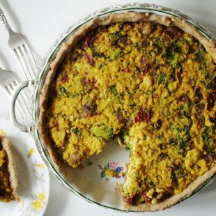 Broccoli & Sun-Dried Tomato Quiche