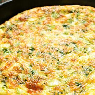 Frittata with Ham & Green Peppers