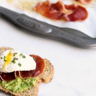 Poached Egg + Crispy Prosciutto Avocado Toast