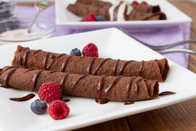 Double Chocolate Protein Crepes
