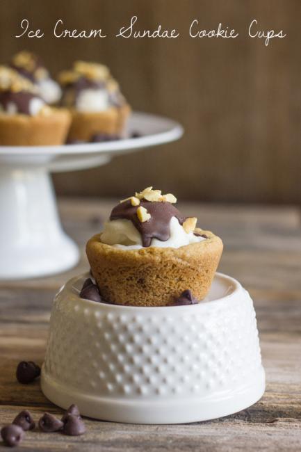Ice Cream Sundae Cookie Cups