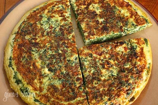 Light Spinach and Feta Frittata