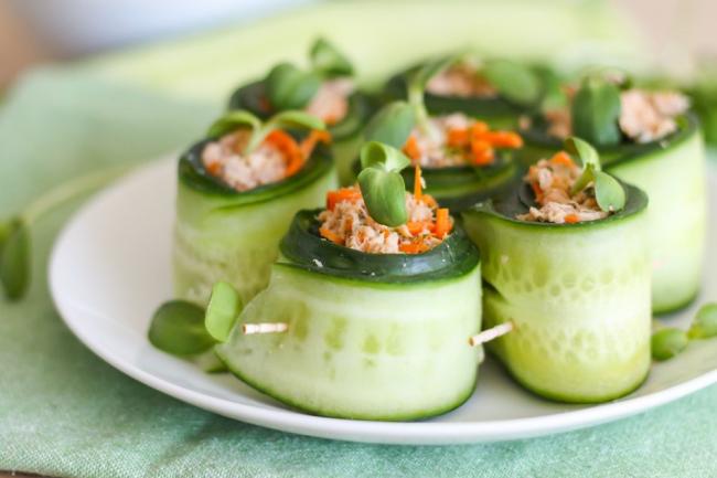 Salmon Cucumber Rolls